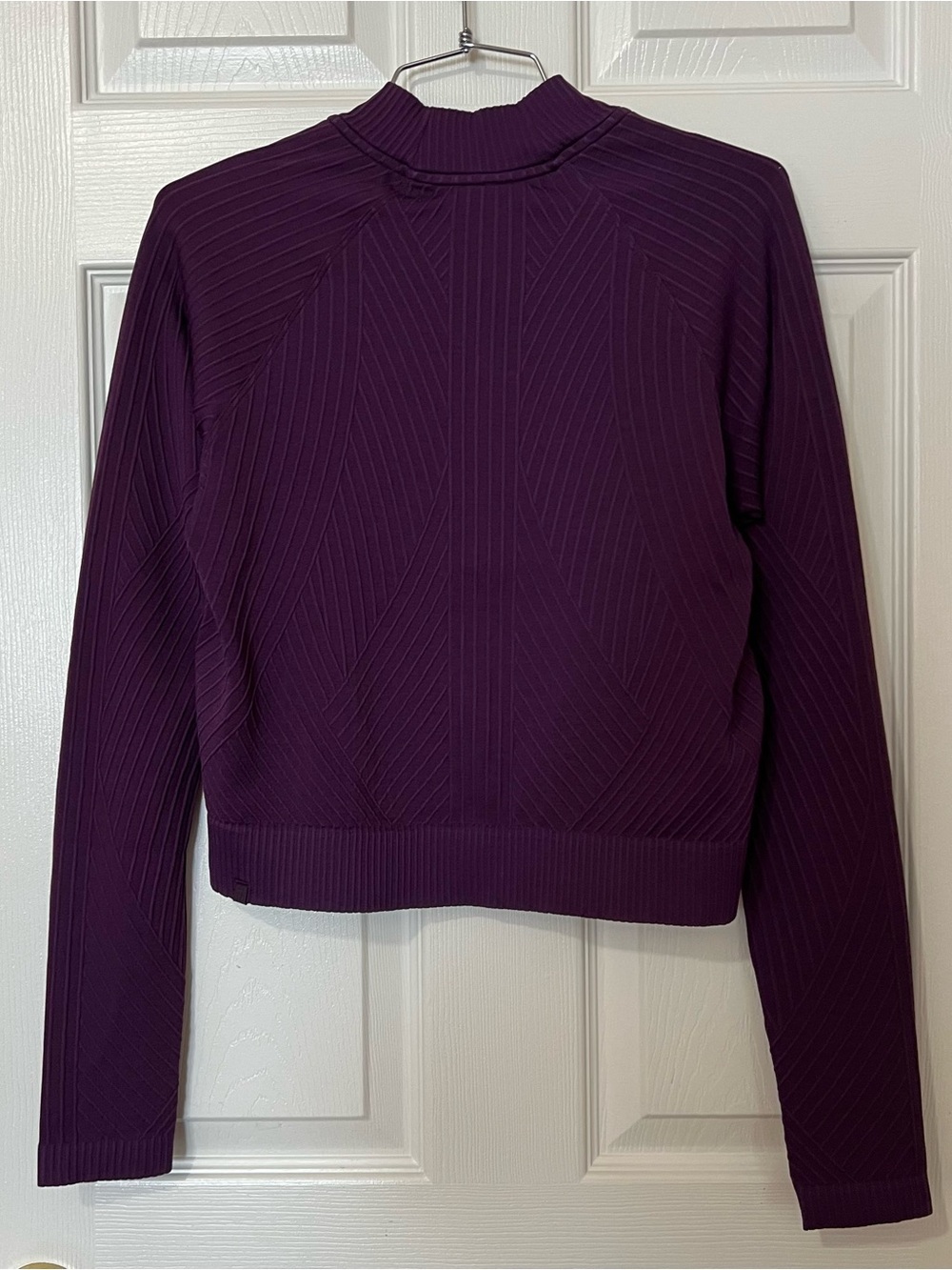 Lululemon Rest Less Cropped Quarter Half Zip Jacket Sweater Plum - Picture 7 of 11